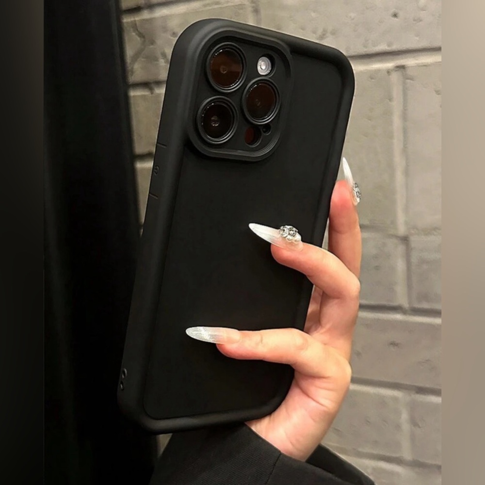 Solid Black iPhone 15 ProMax Case - Picture 1 of 3